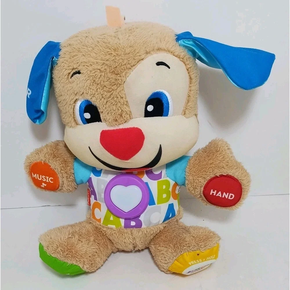Fisher Price Laugh And Learn Love To Play Puppy Dog Plush Interactive ABC Tested